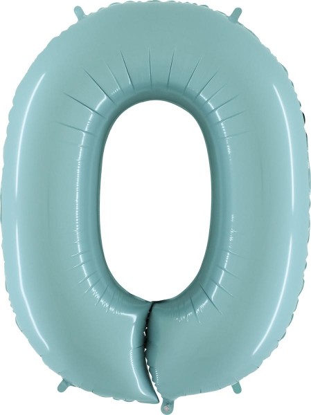 Folienballon Zahl Türkis 100cm/40"