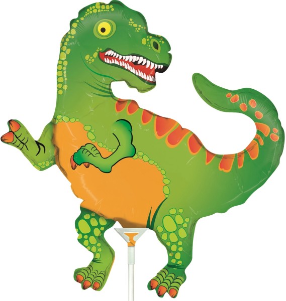 Betallic Folienballon Dinosaur Mini 35cm/14" luftgefüllt mit Stab