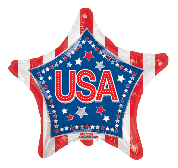 Kaleidoscope Folienballon USA Sterne & Streifen K-Light 43cm/17"