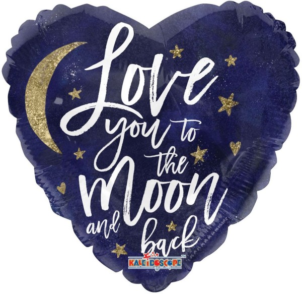 Kaleidoscope Folienballon Love You To The Moon 45cm/18"
