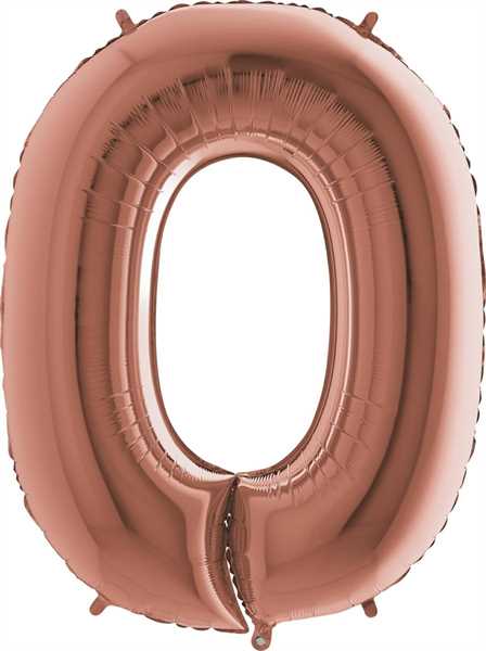 Folienballon Zahl Roségold 100cm/40"