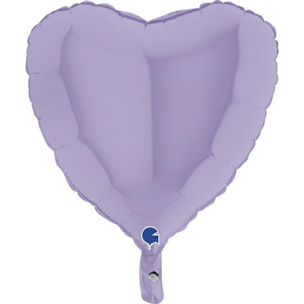 Grabo Folienballon Heart Matte Lilac 45cm/18"