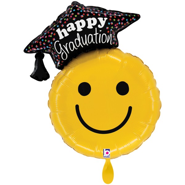 Betallic Folienballon XXL Graduation Smiley 90cm/35"