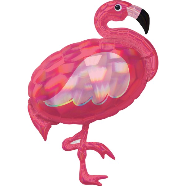 Anagram Folienballon Iridescent Flamingo Pink Holo 83cm/33"