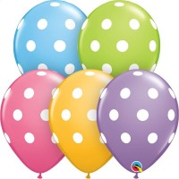 Qualatex Latexballon Big Polka Dots 28cm/11" 25 Stück  Qualatex Latexballon Big Polka Dots 28cm/11" 25 Stück