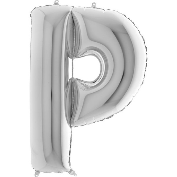 Grabo Folienballon Buchstabe P Silver 100cm/40"