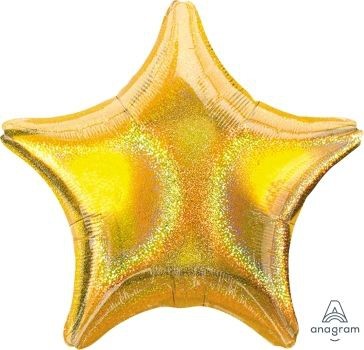 Anagram Folienballon Jumbo Stern Dazzler Gold Holo 80cm/32"