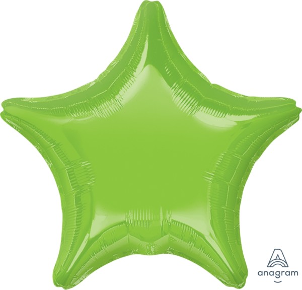 Anagram Folienballon Stern Iridescent Lime Green 50cm/20"