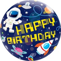 Qualatex Bubble Birthday Outer Space 55cm/22"  Qualatex Bubble Birthday Outer Space 55cm/22"