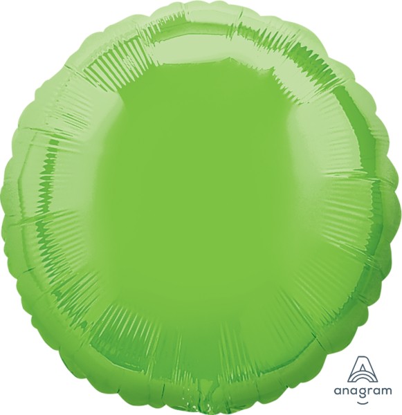 Anagram Folienballon Rund Iridescent Lime Green 45cm/18"