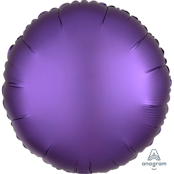 Anagram Folienballon Rund Satin Luxe Purple Royale 45cm/18"