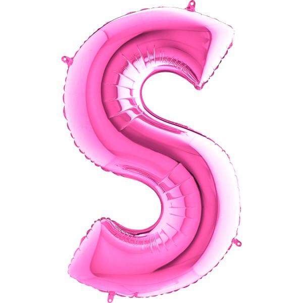 Grabo Folienballon Buchstabe S Fuxia 100cm/40"