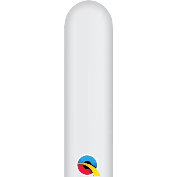 Qualatex Latexballon Entertainer Standard White 260Q 100 Stück