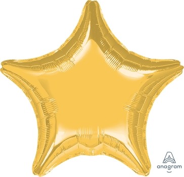 Anagram Folienballon Jumbo Stern 80cm Durchmesser Metallic Gold