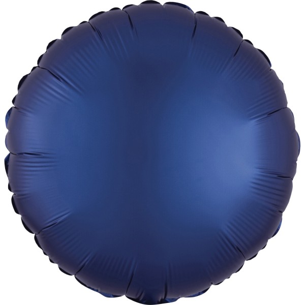 Anagram Folienballon Rund Satin Luxe Navy 45cm/18"