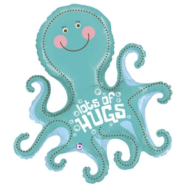 Betallic Folienballon Shape Lots of Hugs Octopus 95cm/37"