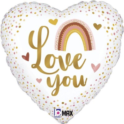 Amscan Love You Ombre Herz Folienballon – 45,7 Cm, Für Heliumbefüllung, Perfekt Für Valentinstag
