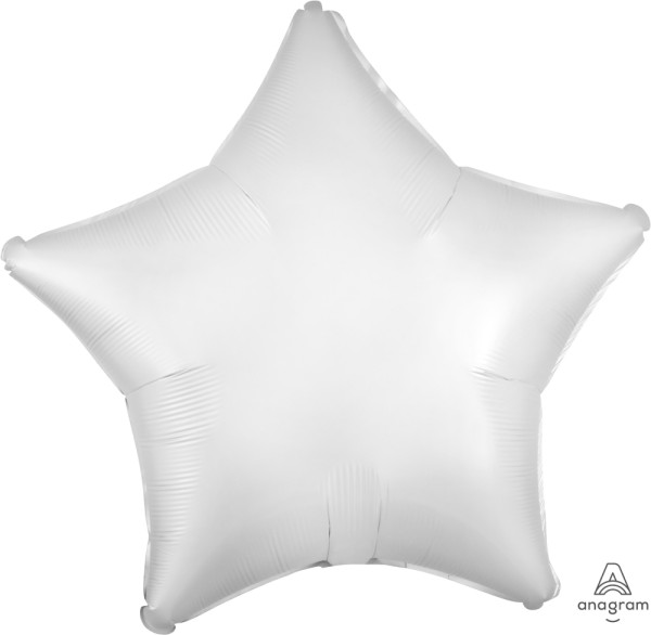 Anagram Folienballon Stern Satin White 50cm/20"