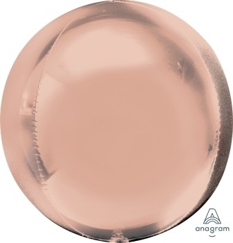 Anagram Folienballon Orbz 40cm Durchmesser Rose Gold
