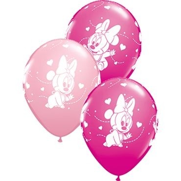 Qualatex Latexballon Baby Minnie Hearts 28cm/11" 25 Stück