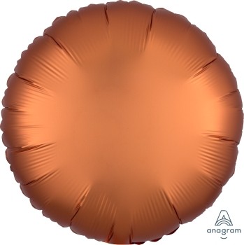 Anagram Folienballon Rund 45cm Durchmesser Satin Kupfer (Amber)