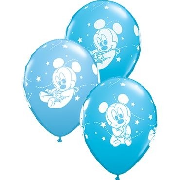 Qualatex Latexballon Baby Mickey Stars 28cm/11" 25 Stück