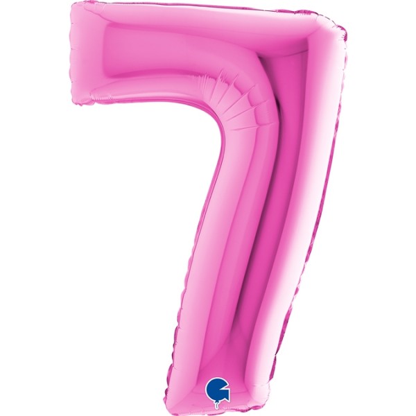 Grabo Folienballon Zahl 7 Fuxia 100cm/40"