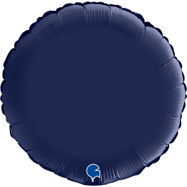 Grabo Folienballon Rund Satin Navy Blue 45cm/18"