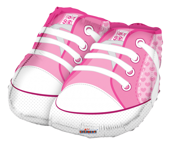 Kaleidoscope Folienballon "Babyschuhe Rosa" 45cm/18"