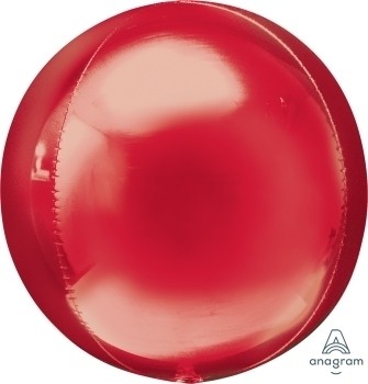 Anagram Folienballon Orbz 40cm Durchmesser Rot (Red)