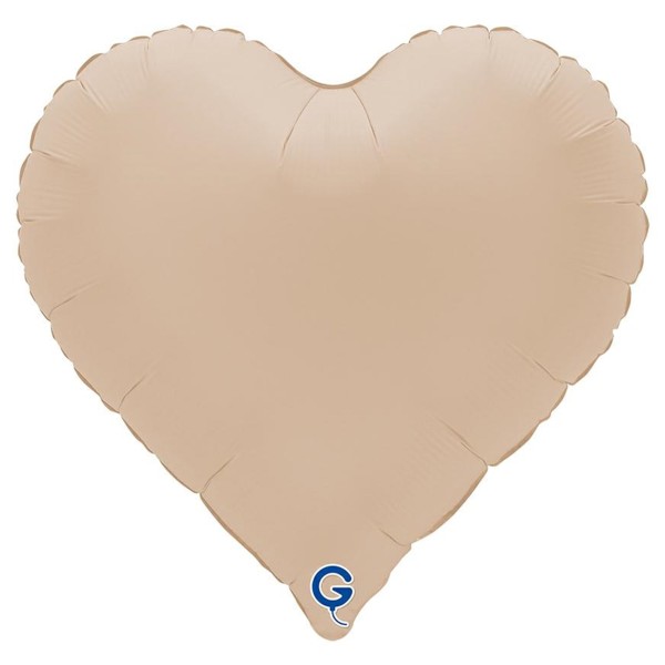 Grabo Folienballon Heart Sweetie Soft Matte Cappuccino 45cm/18"
