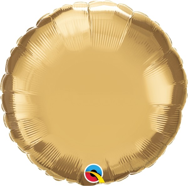 Qualatex Folienballon Rund Chrome Gold 45cm/18"