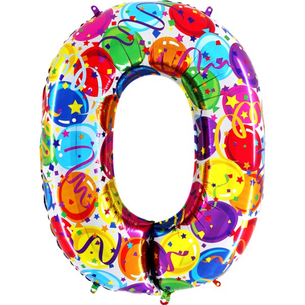 Grabo Folienballon Party 100cm/40" Zahl