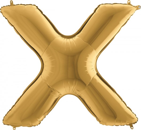 Grabo Folienballon Buchstabe X Gold 100cm/40"