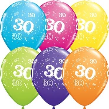 Qualatex Latexballon 30-A-Round Tropical Assormnet 28cm/11" 25 Stück