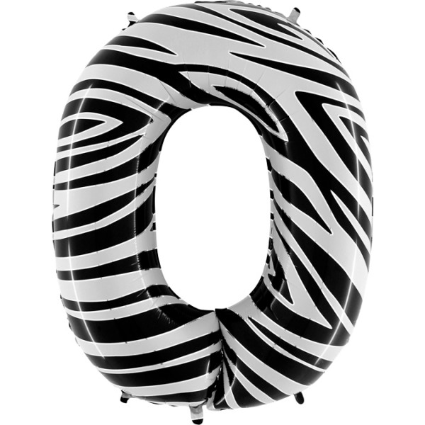 Grabo Folienballon Zebra 100cm/40" Zahl