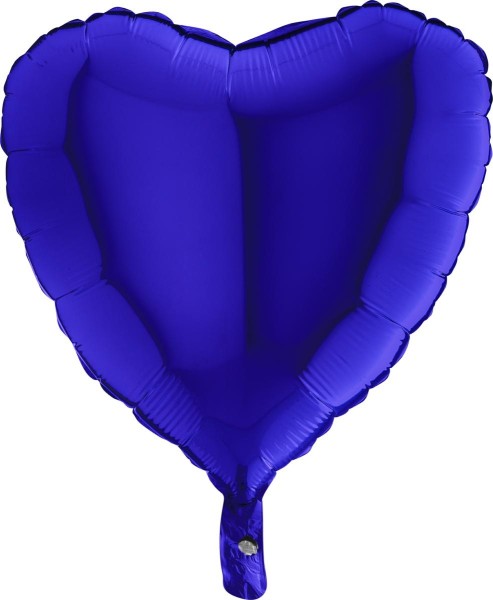Grabo Folienballon Heart Blue Capri 45cm/18"