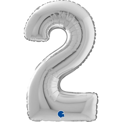 Silberne Folienballon-Zahl 7 - Ca. 45x66 Cm - Perfekt Für Geburtstag, Hochzeit & Deko Mit Helium Oder Luft