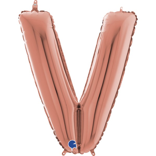 Grabo Folienballon Buchstabe V Rose Gold 100cm/40"