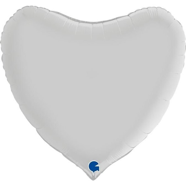 Grabo Folienballon Heart Satin White 90cm/36"