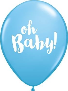 Qualatex Latexballon Oh Baby! Pale Blue 28cm/11" 25 Stück