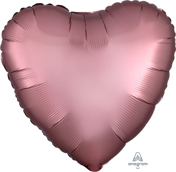 Anagram Folienballon Herz Satin Luxe Rose Copper 45cm/18"