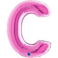Grabo Folienballon Buchstabe C Fuxia 100cm/40"  Grabo Folienballon Buchstabe C Fuxia 100cm/40"