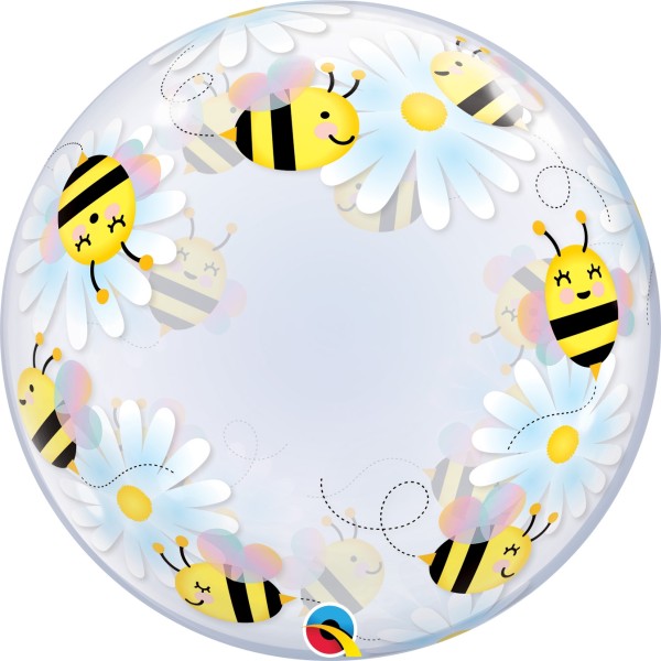 Qualatex Deco Bubble Sweet Bees & Daisies 60cm/24"