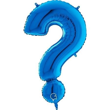 Grabo Folienballon Zeichen ? Blue 100cm/40"