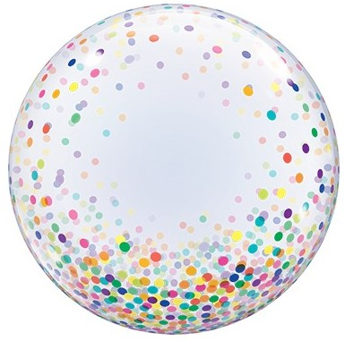 Qualatex Deco Bubble Colourful Confetti Dots 60cm/24"