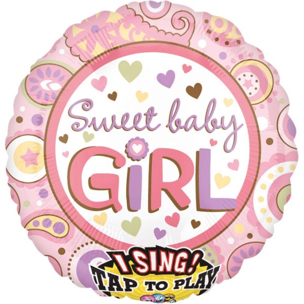 Anagram Musikballon Sweet Baby Girl 70cm/28"