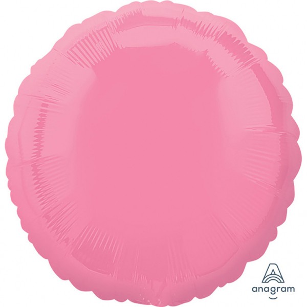 Anagram Folienballon Rund Bright Bubble Gum Pink 45cm/18"