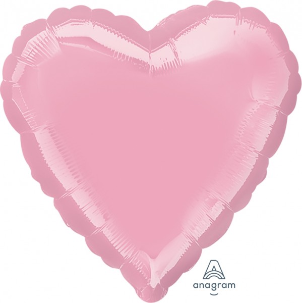 Anagram Folienballon Herz Iridescent Pearl Pink 45cm/18"