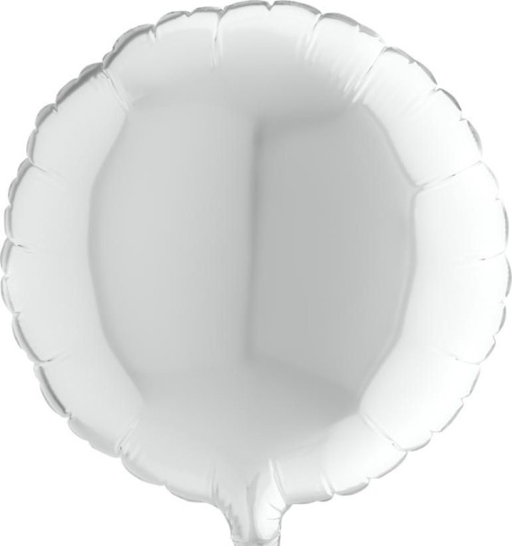 Grabo Folienballon Rund White 23cm/9"